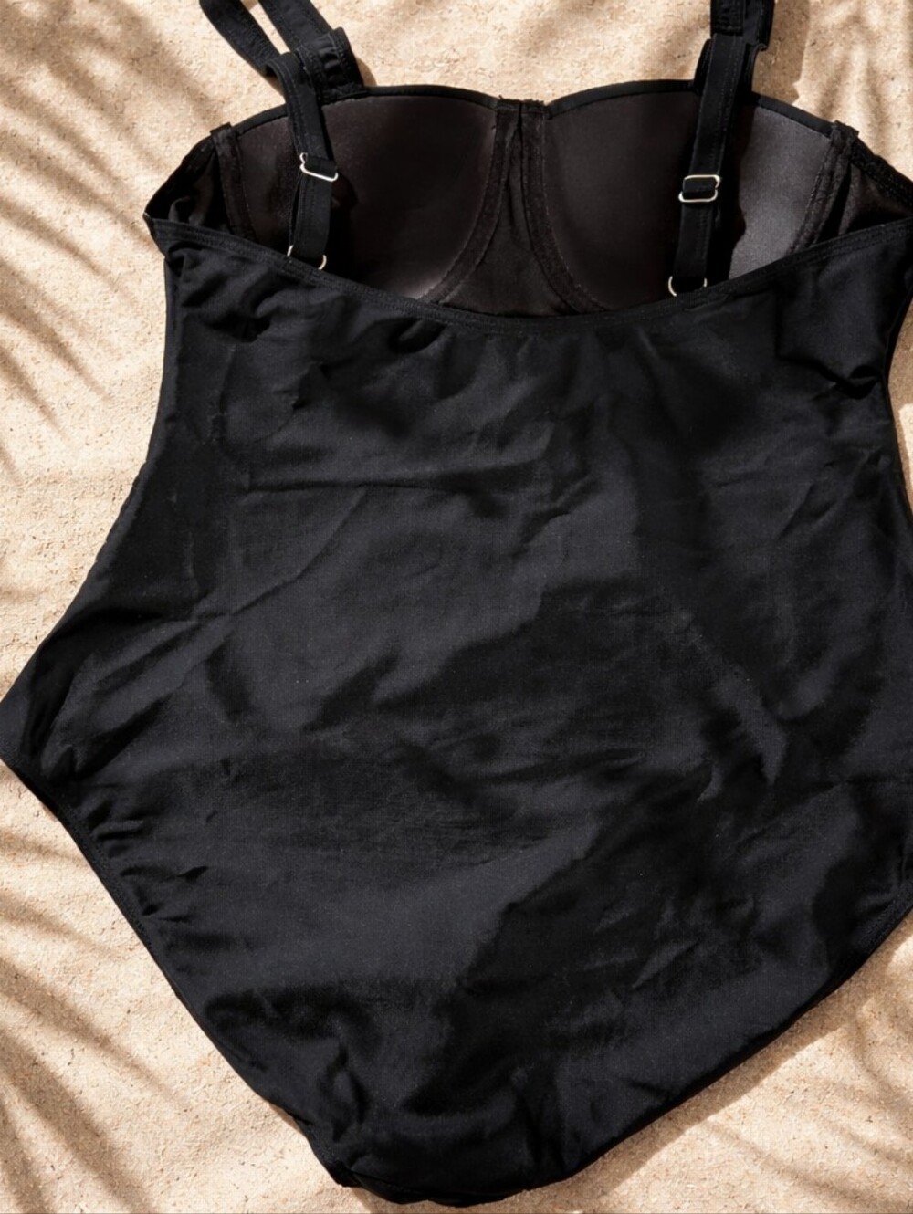 NWT Tahari Black One-Piece Underwire Corset Swimsuit Size XL - Picture 4 of 5